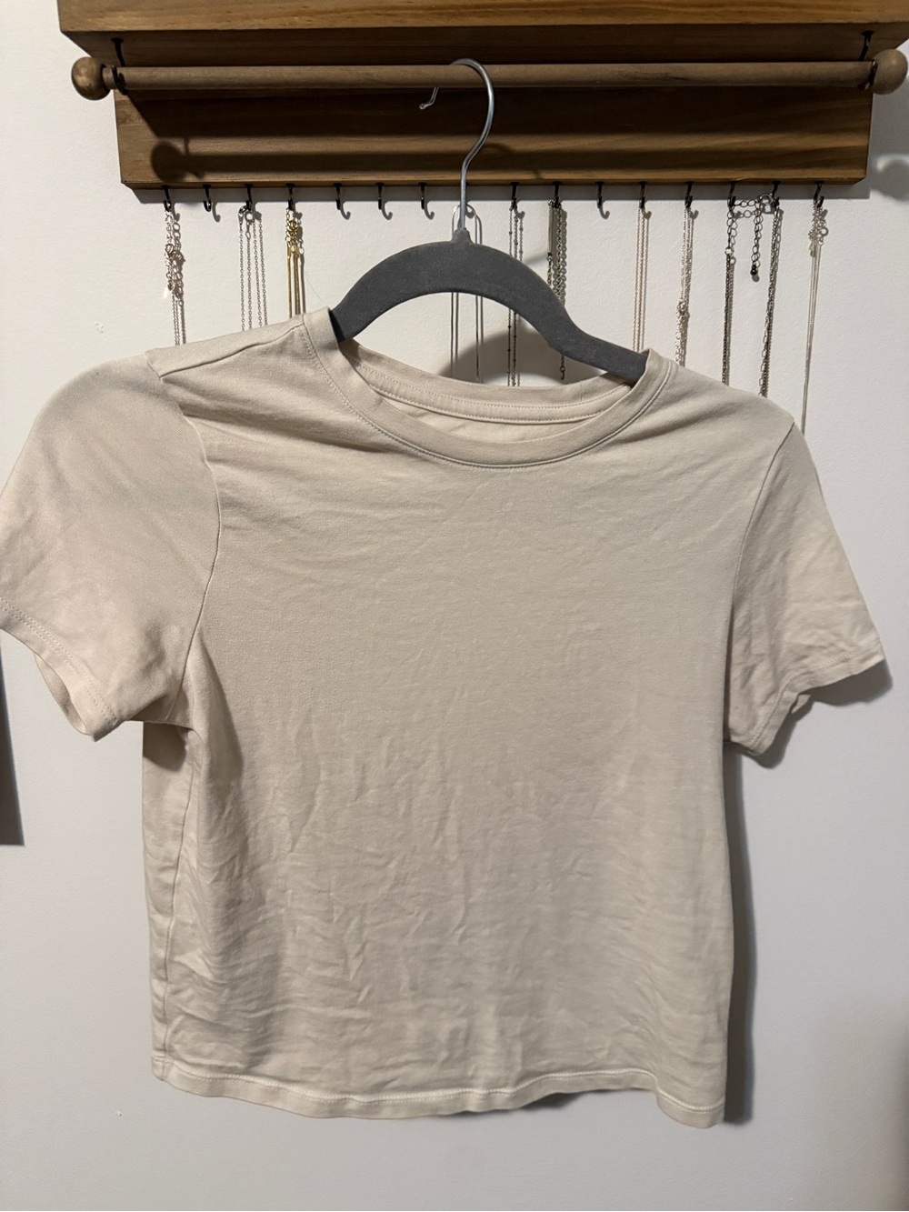 Old Navy Women's Short Sleeve Crewneck Tee — Cream